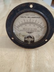 Jewell Milliamperes Direct Current Meter Gauge Pattern No 199 Steampunk