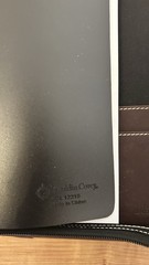 Franklin Covey 7 Ring Brown Leather and Cloth Zip Binder CL 12215 inserts