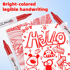 Permanent Markers,Fine Point Markers, 15 Pack Red Permanent Marker Set, Quick Dr