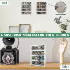 Acrylic Display Case Compatible with Funko Bitty Pop – Clear Tiered Stand