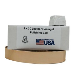 1″ x 30″ Leather Honing & Polishing Strop Belt – Buffing Compound Included