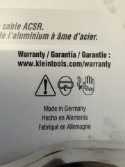 Klein Tools Ratcheting Cable Cutter 63060 Made In Germany Brand New