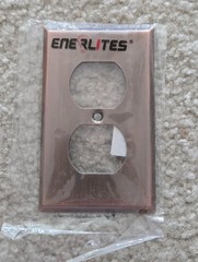 ENERLITES ANTIQUE COPPER DUPLEX RECEPTACLE STAINLESS STEEL 1G WALLPLATE-10 PACK