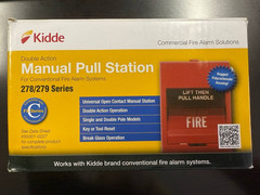 KIDDE K-278B-1120 Fire Alarm Pull Station Red 3-5/8″ D 405F23