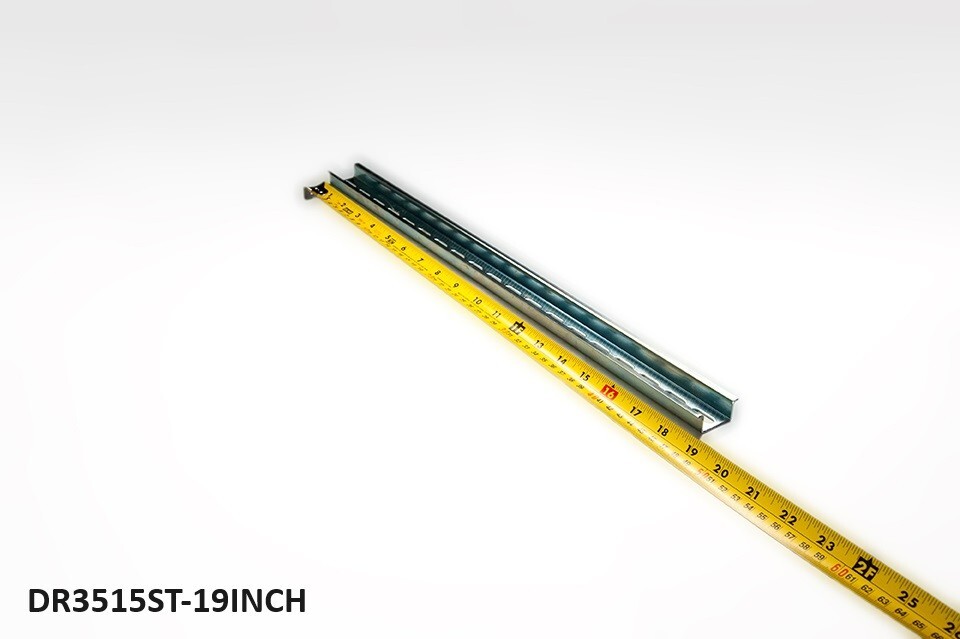 New DIN Rail Slotted Steel, Pre-Cut 35mm x 15mm, 475 mm (~19 (18.7) Inch) Long