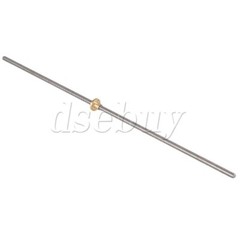 L500mm Stainless Steel Lead Screw and Connector 2mm Lead for Machine Tool