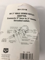 Us Hardware RV-331B Sewer Outlet Adapter, 3″ Male (PF1)