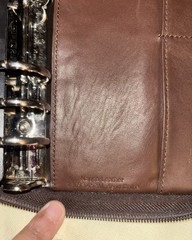 Vintage Franklin Covey Nappa Leather Planner Binder; Brown