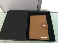 Magna Shinola Detroit Lined Blank Pages Leather Journal Portofilio + Gift Box