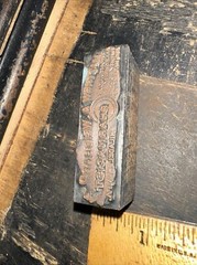 Print Block “ Matthew A. Weisbard Pharmacist “ Philadelphia PA, Copper Face￼