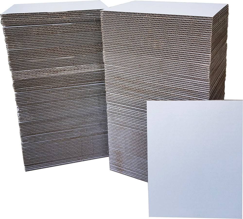 200 Packs 4×6 Inch Corrugated Cardboard Sheets, Premium White 4×6,