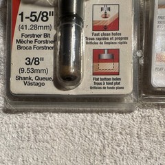 Diablo Forstner Bit 1-5/8 in, 3/8 in Shank, FB-012, 3-7/8 in OAL