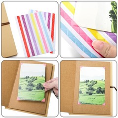 Hacaroa 4 Pack 6 x 8 Inches Accordion Scrapbook 8.3″L x 5.9″W x 0.6″H, Brown