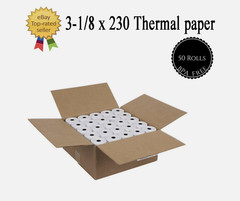 3 1/8″ x 230′ THERMAL POS RECEIPT PRINTER ROLL PAPER BPA FREE USA 50 ROLLS – NEW