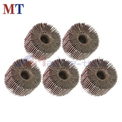 5 Pack Shank Mounted Flap Wheels 120 Grit Aluminum Oxide 1-1/2″x1″x 1/4″