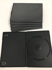 USDISC DVD Cases Slimline 7mm Premium, Single 1 Disc (Black) – 6 Pack