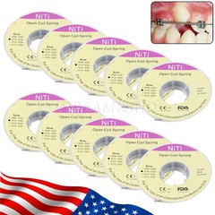 10 Roll Dental Orthodontic Niti Open Coil Spring Spool Dia.010 *030 ” inch 914mm