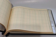 Wilson Jones Raven Post Binder 2-1/2” Black Vinyl 241-40N vintage Blank Pages