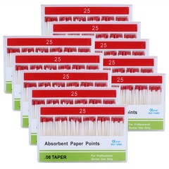 20 Packs Dental Endodontic Absorbent Paper Points Taper:PP 0.06 25# 100pcs/pack