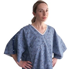 3 Pack – Hospital Patient Gown, IV, Tieside w/Telemetry Pocket, Size Medium – XL