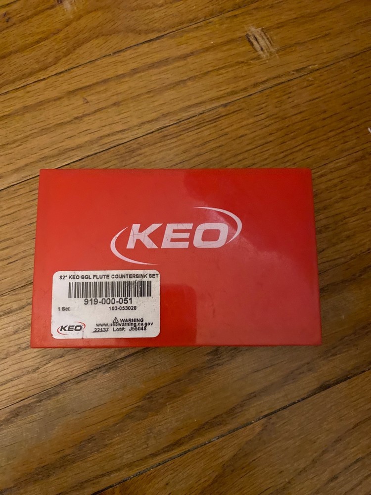 Keo 55078 100 Deg 6 Flute 7 Piece Countersink Set Hss