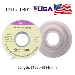 10 Roll Dental Orthodontic Niti Open Coil Spring Spool Dia.010 *030 ” inch 914mm
