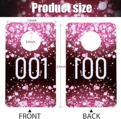 100 Pieces Live Plastic Number Tags Consecutive Reusable Normal and Mirrored …
