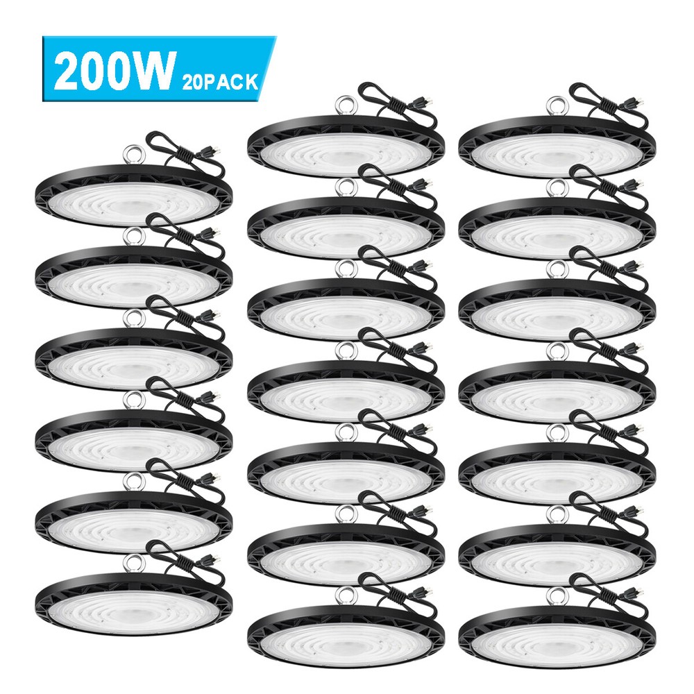 20 Pcs 200W UFO Led High Bay Light Warehouse Factory Industrial Lighting Fixture