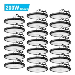 20 Pcs 200W UFO Led High Bay Light Warehouse Factory Industrial Lighting Fixture