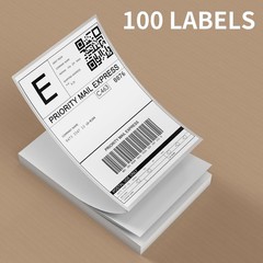 Rongta Fanfold 4×6 Direct Thermal Labels, Perforated Shipping Label Printer P…