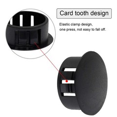 60PCS 8Mm (5/16″) Black Hole Plugs Plastic Flush Type Snap-In Locking Tube, Furn