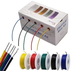 20 AWG Gauge Hook Up Wire Kit – 5 Colors 19.6ft Each, Tinned Copper PVC Solid…
