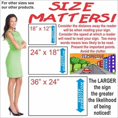 36 x 24 Yard Signs – Custom Corrugated – Full Color – 2 Sided – Stakes Optional