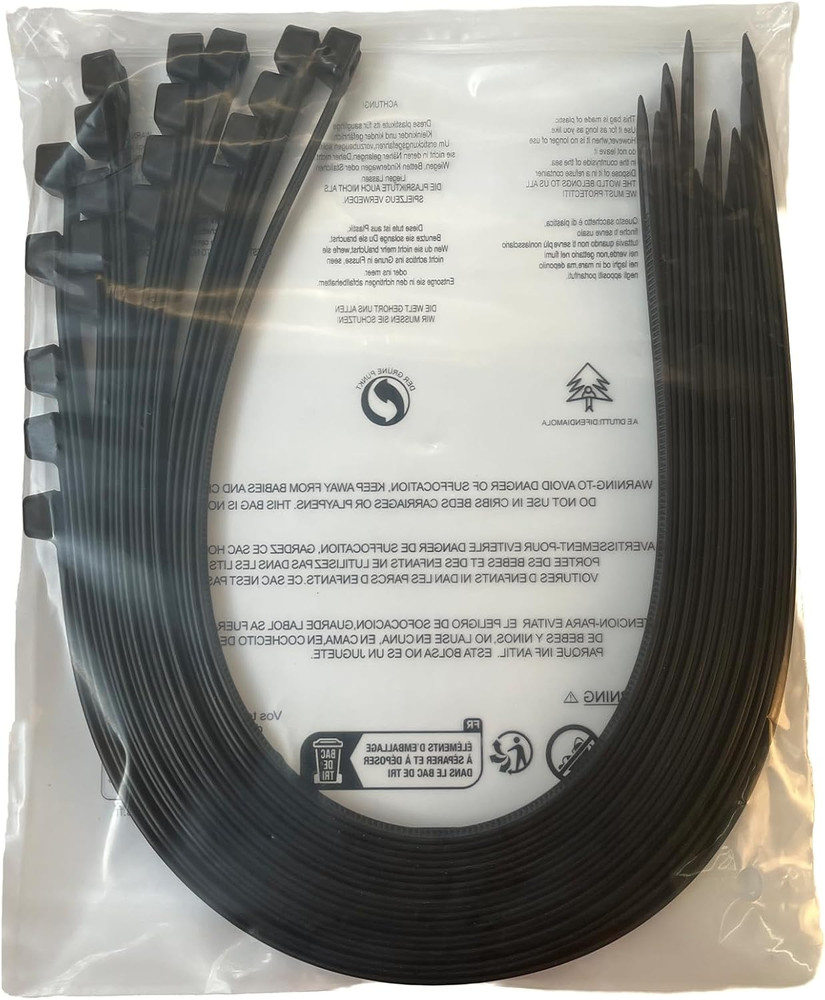 36 Inch Heavy Duty Zip Ties 175LB Extra Long UV Resistant Outdoor Black