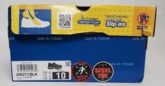 Skechers Slip-Ins Cankton Faison Black Steel Toe Shoes Size 10 Medium