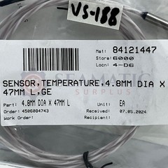 LOT OF 6 PC X NEW TEMPERATURE SENSOR , 4.8MM DIA X 47MM L,GE , VS#188
