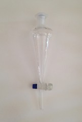 Separatory Funnel 250mL Conical Pear Shape W/Stopper Key & Stopcock New