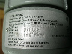 Cosense LL101-111S00-1 Explosion Proof Level Switch
