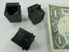 Lot 20 Stewart 6P4C Modular Connector Phone Jack PCB Gold RJ11 RJ14 SS-6546-FLS