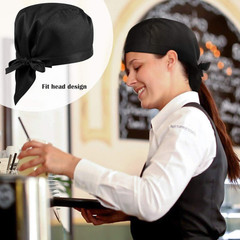 Chef Hat for Men Women – Adjustable Tie Back Chef Cap – Breathable Cotton Skull