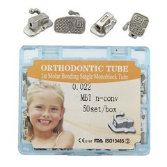 Dental Orthodontic Buccal Tubes 1st 2nd Molar Bracket Bondable Roth MBT 022
