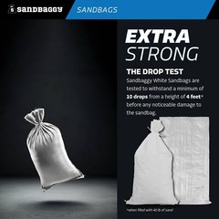 Sandbags For Sale – 1000 White 14″ x 26″ Sandbag Sand Bags Bag Poly by Sandbaggy