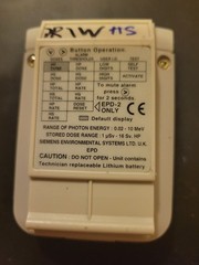 Siemens EPD 1 Dosimeter, Beta Gamma Energy Compensated, Radiation Detector