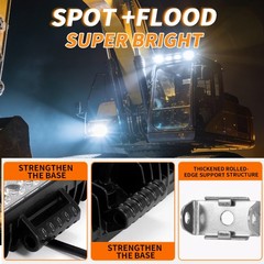 6″ LED Work Light Spot Flood Combo Fog Beam For John Deere Kubota Kubota Tractor