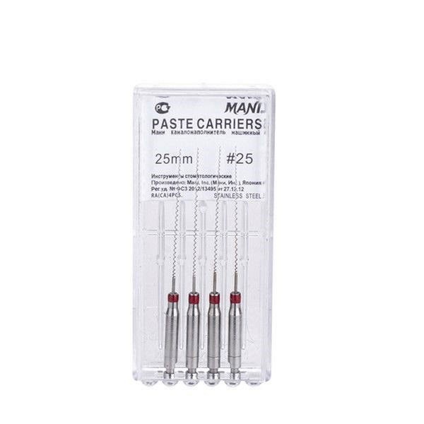 Mani PC25 Paste Carriers Stainless Steel Size #25 25mm .02 Taper 4/Pk