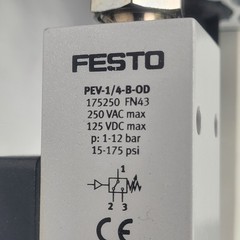 Festo MS4-LFR-1/4-D6-E-R-M-AS, Pneumatic Filter Regulator W/ Attachments – USED