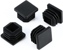 1.5 Inch Square Plastic End Caps for Tubing – 4 Pack, Durable & Weatherproof
