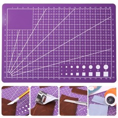 A5 Self Healing Cutting Mat Double Sided, Small 1″L x 1″W, Purple