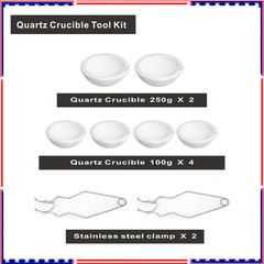 8 Crucibles For Melting Metal Kit Gold Silver Copper Ceramic Quartz With Handles