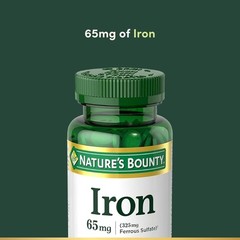 Nature’s Bounty Iron 65mg, 325 mg Ferrous Sulfate, 100 Count (Pack of 1)